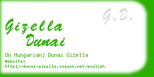 gizella dunai business card